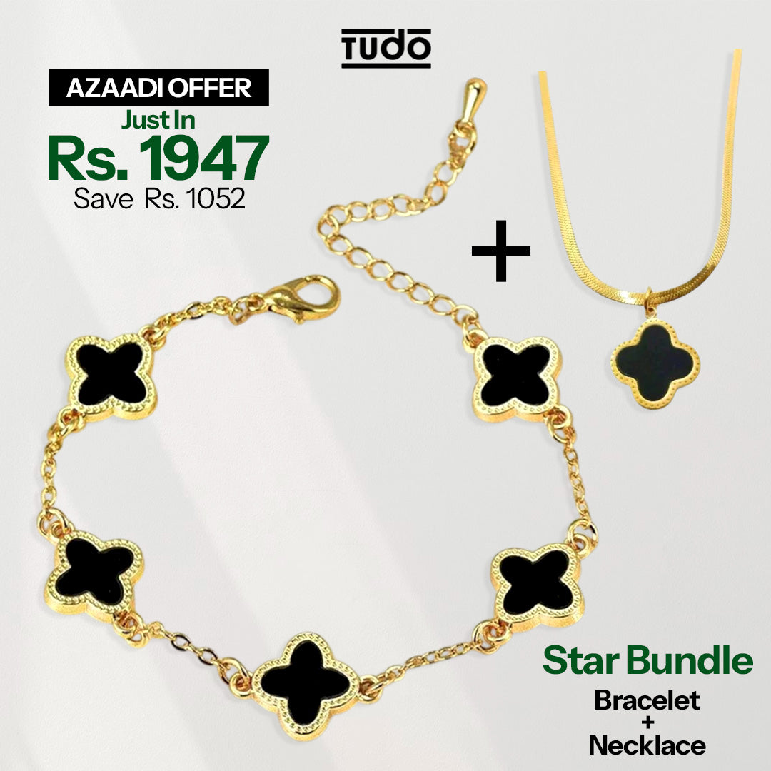 Tudo Azaadi Bundle - Star Beads Necklace + Bracelet